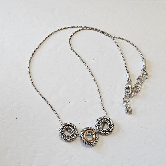 Brighton‎ Mixed Metals Crystal Jeweled Necklace - Picture 1 of 5